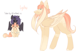 Size: 2749x1863 | Tagged: safe, artist:mauuwde, oc, oc only, oc:ender heart, oc:lyshuu, pegasus, pony, female, mare, reference sheet