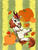 Size: 774x1032 | Tagged: safe, artist:fallenangel5414, autumn blaze, kirin, g4, my little pony: friendship is magic, sounds of silence, autumn, autumn blaze and autumn, cloven hooves, coffee, female, food, latte, name pun, pumpkin, pumpkin spice, solo, starbucks