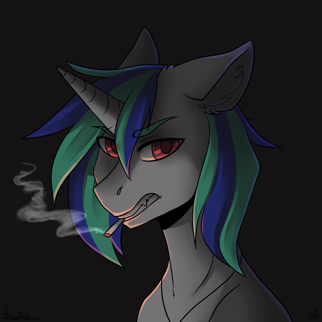 1880842 Safe Artist Serodart Oc Oc Only Pony Unicorn Cigarette