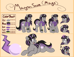Size: 4000x3092 | Tagged: safe, artist:graphene, oc, oc only, oc:magna-save, pony, unicorn, clothes, expressions, jacket, reference sheet, solo