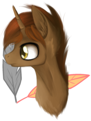 Size: 922x1220 | Tagged: safe, artist:astronomieart, oc, oc only, oc:shadowheart, pony, unicorn, brown mane, bust, commission, cutie mark, ear fluff, golden eyes, male, portrait, simple background, solo, stallion, transparent background