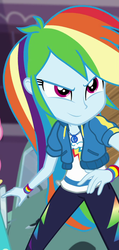Size: 456x962 | Tagged: safe, screencap, rainbow dash, equestria girls, equestria girls specials, g4, my little pony equestria girls: better together, my little pony equestria girls: forgotten friendship, confident, cropped, female, geode of super speed, magical geodes, solo focus