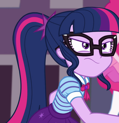 Size: 925x952 | Tagged: safe, screencap, pinkie pie, sci-twi, twilight sparkle, equestria girls, equestria girls specials, g4, my little pony equestria girls: better together, my little pony equestria girls: forgotten friendship, angry, clothes, furious, geode of telekinesis, magical geodes, ponytail, skirt