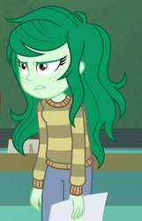 Size: 603x939 | Tagged: safe, screencap, wallflower blush, equestria girls, equestria girls specials, g4, my little pony equestria girls: better together, my little pony equestria girls: forgotten friendship, angry, cropped, female, gritted teeth, paper, shrunken pupils, solo