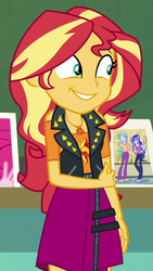 Size: 525x931 | Tagged: safe, screencap, princess celestia, princess luna, principal celestia, sunset shimmer, vice principal luna, equestria girls, equestria girls series, forgotten friendship, g4, cropped, cute, faic, geode of empathy, magical geodes, shimmerbetes, smiling