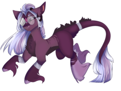 Size: 1024x768 | Tagged: safe, artist:akiiichaos, oc, oc only, oc:domino, earth pony, pony, augmented tail, female, glasses, mare, solo, unshorn fetlocks