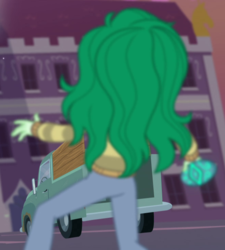 Size: 659x733 | Tagged: safe, screencap, wallflower blush, equestria girls, equestria girls specials, g4, my little pony equestria girls: better together, my little pony equestria girls: forgotten friendship, cropped, female, memory stone, rear view, solo