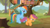 Size: 1920x1080 | Tagged: safe, screencap, rainbow dash, scootaloo, g4, the washouts (episode), apple tree, butt, clubhouse, crusaders clubhouse, lidded eyes, plot, tree, tree stump