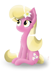 Size: 1440x1955 | Tagged: safe, artist:bloody-roger, lily, lily valley, earth pony, pony, g4, female, mare, simple background, sitting, solo, transparent background