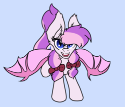 Size: 1280x1092 | Tagged: safe, artist:art-of-astral, oc, oc only, oc:malina, bat pony, fangs, looking at you, pigtails