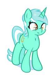 Size: 909x1280 | Tagged: safe, artist:badponyvectors, lyra heartstrings, pony, unicorn, g4, chest fluff, cute, female, lyrabetes, mare, simple background, smiling, solo, starry eyes, white background, wingding eyes