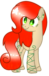 Size: 548x850 | Tagged: safe, artist:katsubases, artist:space--paws0w0, oc, oc only, oc:poison ivy (ice1517), earth pony, pony, base used, batman, blank flank, commission, dc comics, ear piercing, earring, female, jewelry, mare, piercing, poison ivy, simple background, solo, tattoo, transparent background, vine
