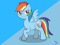 Size: 1500x1125 | Tagged: safe, artist:augjodo, rainbow dash, pony, g4, angry, colored, digital art, female, mare