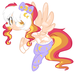 Size: 800x775 | Tagged: safe, artist:sugarplanets, oc, oc only, oc:jupiter moon, pegasus, pony, clothes, female, mare, simple background, socks, solo, thigh highs, transparent background