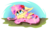 Size: 1600x915 | Tagged: safe, artist:maliforger894, fluttershy, bat pony, pegasus, pony, g4, :3, cheek fluff, cute, featured image, female, floppy ears, flower, flower in hair, flower in tail, flutterbat, folded wings, grass, looking up, maliforger894 is trying to murder us, mare, outdoors, prone, race swap, shyabates, shyabetes, simple background, smiling, solo, sweet dreams fuel, transparent background, weapons-grade cute, wings