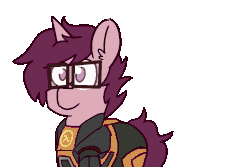 Size: 900x600 | Tagged: safe, artist:threetwotwo32232, oc, oc:fizzy pop, oc:lore love, pony, unicorn, animated, armor, clothes, cosplay, costume, cowbar, cute, female, gif, glasses, gordon freeman, half-life, hev suit, hug, male, mare, miniskirt, pigtails, skirt, space channel 5, stallion, ulala