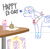 Size: 717x698 | Tagged: safe, artist:sceg, oc, oc only, oc:felicity stars, pegasus, pony, bands, birthday, burger, female, food, hat, mare, milkshake, party hat, present, table