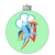 Size: 1181x1181 | Tagged: safe, artist:dyonys, rainbow dash, pegasus, pony, g4, bauble, chibi, christmas ornament, decoration, female, simple background, transparent background