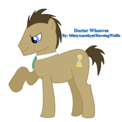 Size: 2048x2048 | Tagged: safe, artist:mistyamethyst, doctor whooves, time turner, pony, g4, digital art, doctor who, high res, male, solo, stallion, watermark