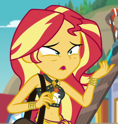 Size: 931x983 | Tagged: safe, screencap, sunset shimmer, equestria girls, equestria girls specials, g4, my little pony equestria girls: better together, my little pony equestria girls: forgotten friendship, belly button, faic, female, geode of empathy, magical geodes, midriff, sleeveless, solo