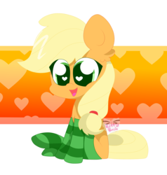 Size: 3640x3816 | Tagged: safe, artist:kittyrosie, applejack, earth pony, pony, g4, clothes, cute, female, heart eyes, high res, jackabetes, mare, simple background, socks, solo, striped socks, transparent background, wingding eyes