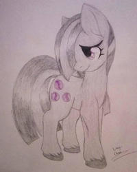 Size: 947x1184 | Tagged: safe, artist:enviaart, marble pie, earth pony, pony, g4, female, solo, traditional art