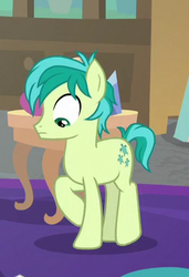 Size: 258x378 | Tagged: safe, screencap, sandbar, earth pony, pony, g4, school raze, cutie mark, male, solo, teenager