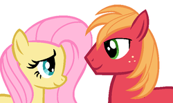 Size: 636x378 | Tagged: safe, artist:neighsay, big macintosh, fluttershy, g4, female, male, ship:fluttermac, shipping, straight