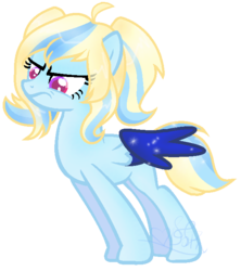 Size: 597x672 | Tagged: safe, artist:doroshll, oc, oc only, pegasus, pony, female, mare, simple background, solo, transparent background, two toned wings