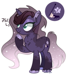 Size: 1024x1148 | Tagged: safe, artist:at--ease, oc, oc only, pony, unicorn, female, magical lesbian spawn, mare, offspring, parent:princess luna, parent:tempest shadow, parents:tempestluna, reference sheet, simple background, solo, transparent background