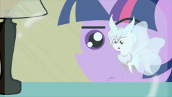 Size: 1280x720 | Tagged: safe, artist:dsiak, derpibooru exclusive, part of a set, twilight sparkle, oc, oc:flūf, moth, mothpony, original species, pony, g4, animated, antennae, behaving like a moth, bugs doing bug things, female, gif, lamp, mare, moth meme, pointy ponies, solo, wings