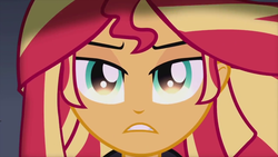 Size: 1280x720 | Tagged: safe, screencap, sunset shimmer, equestria girls, g4, my little pony equestria girls: rainbow rocks, my past is not today, close-up, female, solo