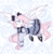 Size: 1012x1024 | Tagged: safe, artist:teapup, oc, oc only, oc:teddy bear, pegasus, pony, aesthetics, blue, bow, classic lolita, clothes, cute, dress, fashion, flying, hair bow, heterochromia, lolita fashion, long mane, pink mane, solo