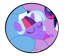 Size: 1024x891 | Tagged: safe, artist:themexicanpunisher, trixie, twilight sparkle, oc, oc:sparkle magic, pony, g4, baby, baby pony, female, lesbian, magical lesbian spawn, offspring, parent:trixie, parent:twilight sparkle, parents:twixie, ship:twixie, shipping