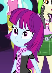 Size: 396x546 | Tagged: safe, screencap, cherry crash, mystery mint, paisley, equestria girls, equestria girls specials, g4, my little pony equestria girls: better together, my little pony equestria girls: rollercoaster of friendship, background human, cropped, female