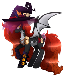 Size: 1256x1425 | Tagged: safe, artist:sugaryicecreammlp, oc, oc only, oc:mandrake, pony, clothes, female, hat, mare, potion, simple background, solo, transparent background, witch hat