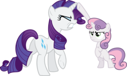Size: 6939x4175 | Tagged: safe, artist:mehoep, rarity, sweetie belle, pony, unicorn, g4, ponyville confidential, absurd resolution, belle sisters, duo, eyes closed, female, filly, foal, mare, siblings, simple background, sisters, transparent background, vector