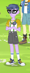 Size: 180x433 | Tagged: safe, screencap, microchips, valhallen, equestria girls, g4, my little pony equestria girls: legend of everfree, camp everfree outfits, clothes, converse, glasses, legs, male, shoes, shorts, smiling, sneakers, socks
