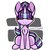 Size: 2048x2048 | Tagged: safe, artist:prplepsychopath, starlight glimmer, pony, unicorn, g4, chest fluff, equal cutie mark, eyes closed, female, high res, s5 starlight, sitting, solo