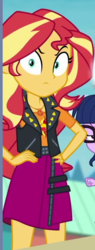 Size: 319x836 | Tagged: safe, screencap, sci-twi, sunset shimmer, twilight sparkle, equestria girls, equestria girls series, g4, rollercoaster of friendship, cropped, female, geode of empathy, magical geodes, offscreen character