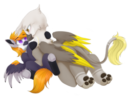 Size: 2895x2174 | Tagged: safe, artist:melpone, oc, oc only, griffon, pegasus, pony, female, high res, male, mare, paw pads, paws, simple background, transparent background, underpaw