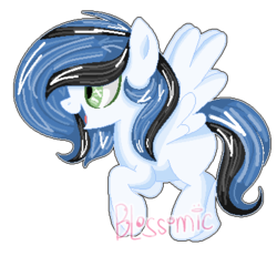 Size: 396x366 | Tagged: safe, artist:blossomic, pegasus, pony, female, mare, simple background, solo, transparent background