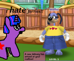 Size: 811x676 | Tagged: safe, twilight sparkle, g4, corporate clash, furry, toontown online, wat