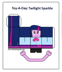 Size: 600x699 | Tagged: safe, artist:grapefruitface1, derpibooru exclusive, twilight sparkle, equestria girls, g4, craft, female, papercraft, printable, toy a day