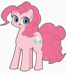 Size: 930x1059 | Tagged: safe, artist:manachaaaaaaaa, pinkie pie, earth pony, pony, g4, :p, cute, diapinkes, female, looking at you, mare, silly, simple background, solo, tongue out, white background