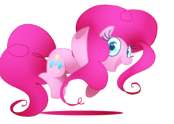 Size: 1400x1000 | Tagged: safe, artist:andromedasparkz, pinkie pie, earth pony, pony, g4, female, jumping, looking at you, mare, open mouth, simple background, solo, transparent background