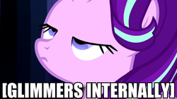 Size: 1920x1080 | Tagged: safe, edit, edited screencap, screencap, starlight glimmer, pony, unicorn, totally legit recap, g4, faic, female, image macro, mare, meme, text, x internally