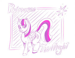 Size: 1024x792 | Tagged: safe, artist:albertbm, twilight sparkle, alicorn, pony, g4, colored sketch, female, mare, solo, twilight sparkle (alicorn)