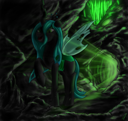 Size: 1730x1640 | Tagged: safe, artist:com3tfire, queen chrysalis, changeling, changeling queen, g4, crown, female, jewelry, regalia, solo
