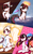 Size: 750x1211 | Tagged: safe, artist:lumineko, oc, oc only, oc:electra sparks, oc:opuscule antiquity, oc:sahara sunset, pony, unicorn, bathing, blushing, breath, brush, brushing, comic, cute, eyes closed, female, hat, heart, magic, mare, open mouth, pillow, sauna, sigh, sitting, smiling, spa, sponge, telekinesis, towel, washing, water, wet